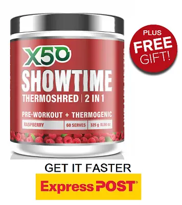 Tribeca Health X50 Showtime 60 Serves  Thermoshred Fat Burner Green Tea Oxy . • $57.98