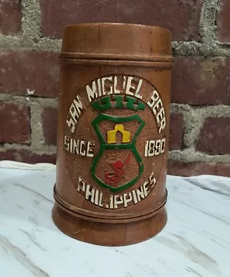 Vintage San Miguel Beer Philippines Vintage Wooden Mugs Stein Man Cave Bar • $15