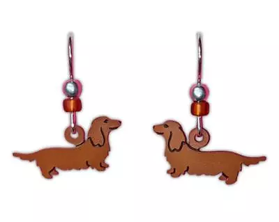 DACHSHUND Weiner Dog Hypo-Allergenic Earrings Sterling Silver Plated Sienna Sky • $16.99