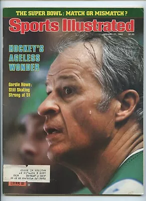 1980 Sports Illustrated Gordie Howe Skating At 51 Super Bowl XIV Rams Steelers • $4.49