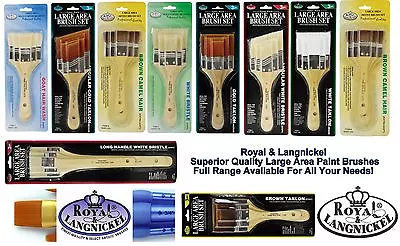 Artist Paint Brushes Sets Of 3 Size 1/2/3 Inch Soft Stiff Large Area Brush Art • £4.79