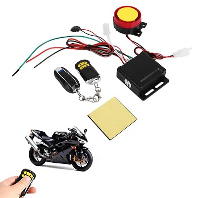 12V Motorcycle Scooter Start Anti-Theft Security Alarm System 2 Remote Control • $14.94