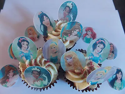 £2.50 • Buy 15 PRECUT Edible Disney Princess Oval Wafer/rice Paper Cake/cupcake Toppers