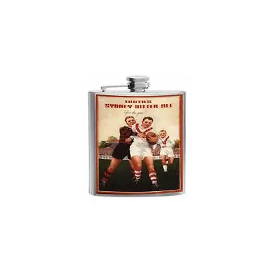 Tooths Sydney Bitter Ale Hip Flask 6oz Barware Vintage Dragons V Bears League • $19.50