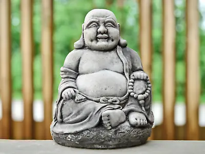 Outdoor Meditation Buddha Figurine Stone Sitting Buddha Decor Japanese Ornament • £38.10