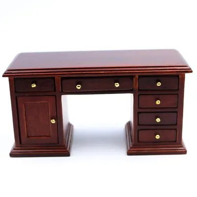1:12 Scale Vintage Office Desk Study Dollhouse Furniture Miniature Accessories • $18.49