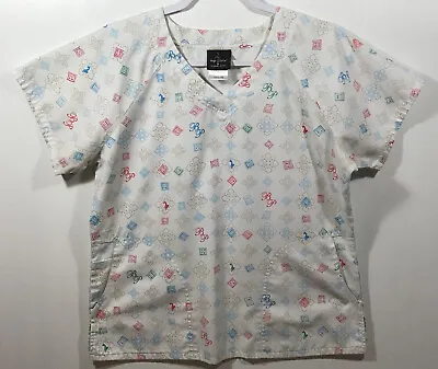 Baby Phat Scrub Top Womens Size S Small As Measured Cats BP (tag Size M) *read* • $12
