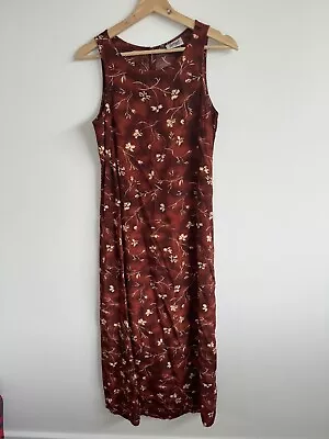 Sportsgirl Red Floral Sleeveless Maxi Dress Size 10 A Line • $20.50