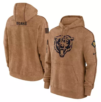 Men's Chicago Bears Brown 2023 Salute To Service Club Pullover Hoodie • $62.99