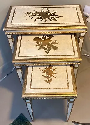 Vintage Italian Florentine Nesting Set Of Three Tables • $449.99