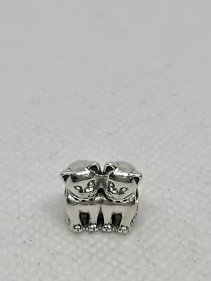 Genuine Pandora Charm Love Kittens Cats Purrfect Together Animal Moments • £3