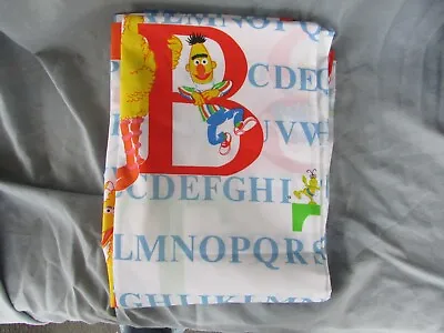 Sesame Street Muppet Characters Twin Flat Bed Sheet Alphabet/Letters New FR/SH • £22.12