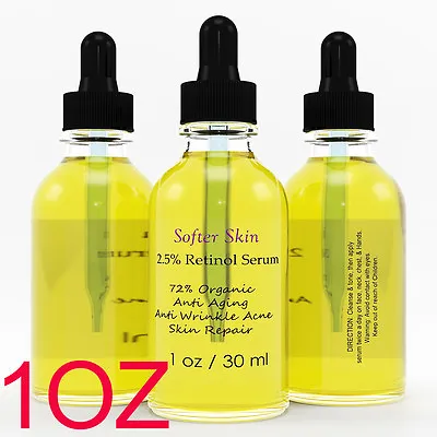 Pure Retinol Vitamin A 2.5% + Hyaluronic Acid - Retinol Wrinkle Cream / Serum  • $8.95