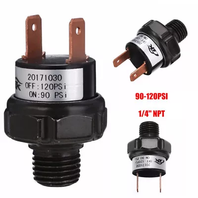 2/4x 1/4 NPT End Air Compressor Pressure Tank Control Switch Off Valve 90-120PSI • $42.73