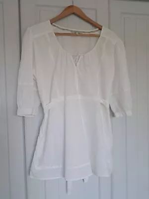 Lovely FAT FACE - White Blouse/Shirt - Size 14 - Ladies • £7.99