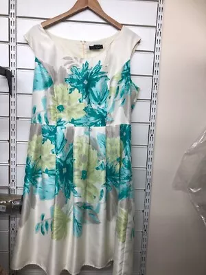 £7.99 • Buy Jessica Howard Size 20 Floral Turquoise Dress Cg P13
