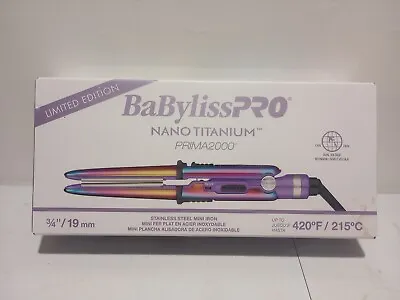 BaByliss PRO Nano Titanium Prima 2000 Ionic Straightener  3/4  Mini Iron*New** • $42.99