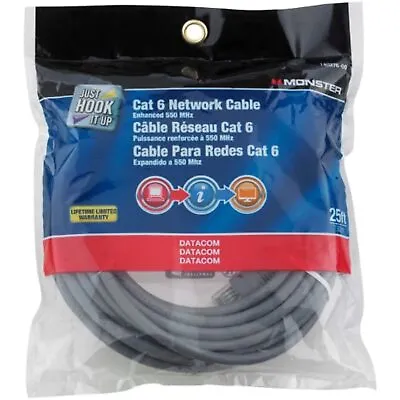 Monster Cat 6 Networking Cable Ethernet 25 Ft. • $25.93