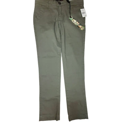 $16.79 • Buy Freestyle Revolution Womens Tapered Leg Casual Chino Pants Green Size 1 NEW