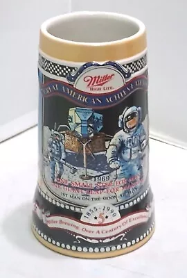 Miller High Life NASA 1855-1990 Beer Stein Mug 1969 Great American Achievements • $17.97