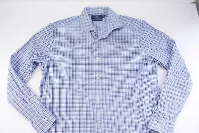 Vineyard Vines Classic Fit Cooper Shirt Men's Sz L Blue Plaid Stretch • $17.99