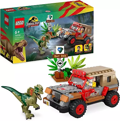 LEGO® Jurassic Park Dilophosaurus Ambush 76958 Building Toy Set With Dino Figure • $44.99