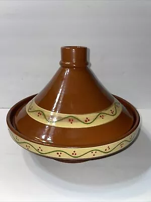 Vintage Val Do Sol Terracotta Moroccan Tagine Pottery Bowl With Lid • $22