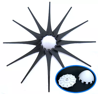 67 Diameter 12Pcs Wind Turbine Blade+Hub+Nose Cone Fit 16mm Shaft Wind Generator • $239