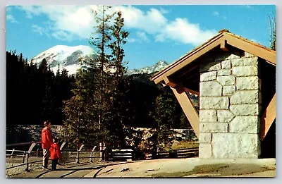 Postcard Mt Ranier From Stevens Canyon Road Washington Souvenir Box Canyon WA • $9.05