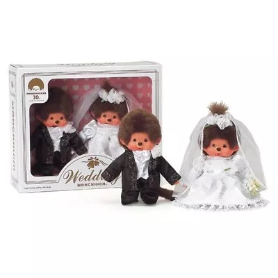 Monchhichi Wedding Set Plush Doll Toy 2 Set Box Sekiguchi Tuxedo Dress Gift • $66.54