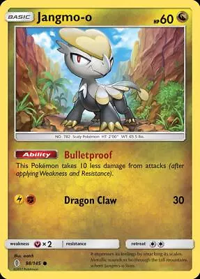 Pokemon Jangmo-o (98/169) Guardians Rising LP • $0.99