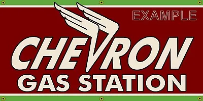 $69.95 • Buy Chevron Gasoline Gas Station Vintage Old School Sign Remake Banner Size Option
