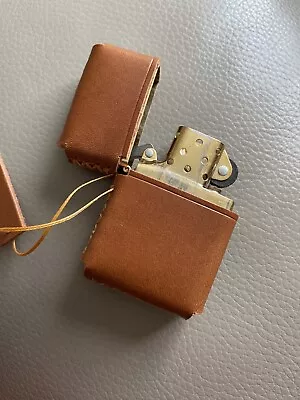 Handmade Leather Case For Zippo Lighter Brown Colour • £14.54