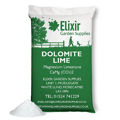 Dolomite Lime Powder | Soil Conditioner | Limestone/Dolodust 500g-25kg Bags • £7.99