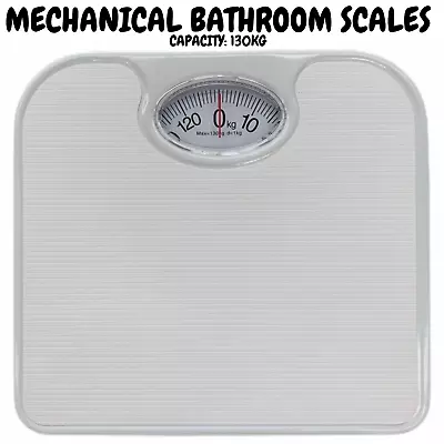 130kg Mechanical Bathroom Scales Weight Checker Kilo Kg Kilograms - White • $29.97