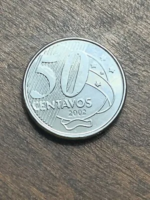 2002 50 Brazilian Centavos Coin • $1