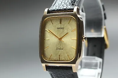 [N MINT] Vintage SEIKO Dolce 8N41-5070 Square Gold Quartz Men's Watch From JAPAN • $119.99