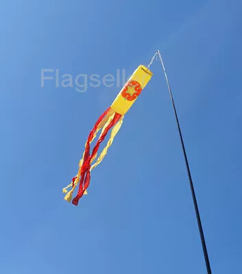 Lancashire Flag Tube Windsock 60  For Telescopic Flag Pole Fstivals Or Camping • £9.49