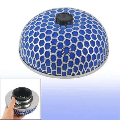 3  Universal Cold Air Intake Mushroom Shape Filter Blue Silver Tone • $15.76