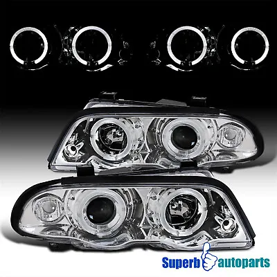 Fits 1999-2001 BMW E46 4 Door 323i 328i Dual Halo Projector Headlights 99-01 • $162.98