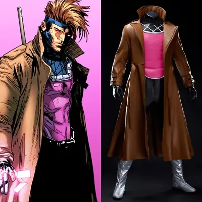 X-Men Gambit Costume Remy Etienne Cosplay Suit Handmade • $298.89