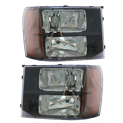 Headlight For 07-14 GMC Sierra 1500 2500HD 3500HD Clear Lens 1 Pair Headlamps. • $92.66