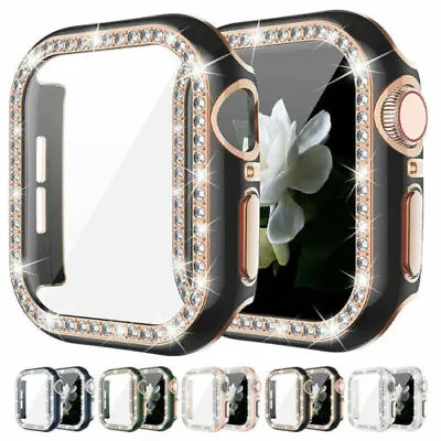 $10.44 • Buy For Bling Apple Watch Case W/Screen Protector IWatch Series 8 7 6 5 4 38 44 45mm