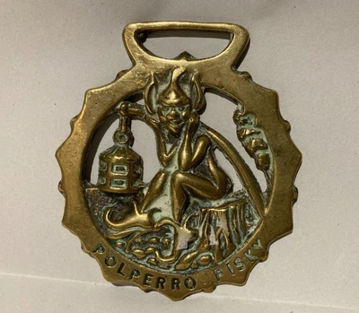 £4.99 • Buy Vintage Horse Brass - Cornish Piskie (Pixie) Polperro Pisky - Cornwall