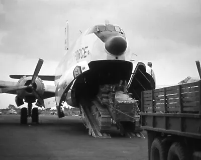 C-124 Globemaster II Cargo Aircraft Photograph Dozer Song Be Vietnam 1967 8X10 • $7.99