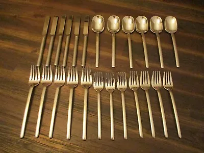 24 Pcs Mikasa Zena Pattern Stainless Steel 18/8 Flatware Glossy Nice • $79.99