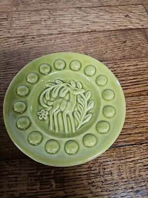 Vtg Haeger Pottery Yellow Deer Stag Impala Plate Dish • $5