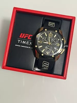 Timex UFC Icon Chronograph 45mm Silicone Strap Watch • $179.97