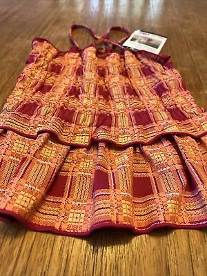 Zack & Zoey Ruched Sundress Pet Dress~pink Orange & Red ￼Size S~NWT~~~E5 • $5.50