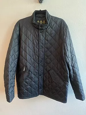 Barbour Flyweight Chelsea Quilted Jacket Coat Black Large L • $90